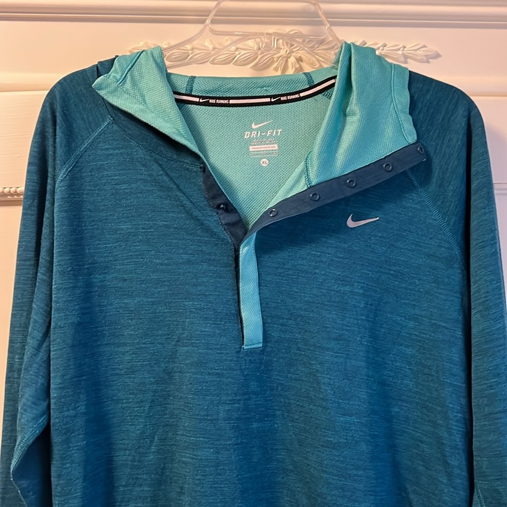 Nike Running Teal Dri-FIT Pullover Hoodie Size XL